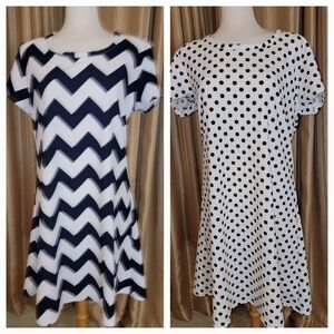 American City Wear Set of 2 T- Shirt Style Dresses Size 1X